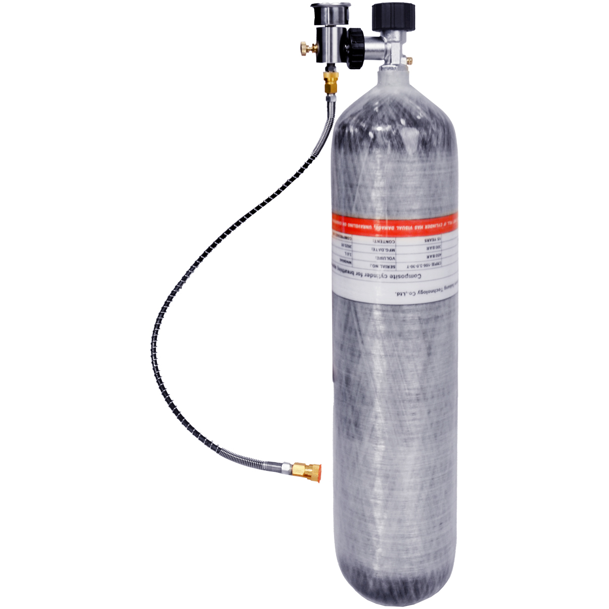 KIT Cilindro de Ar para Carabina PCP 6,8L Carbono + Válvula + Estação de Recarga FXR - Imagem 5