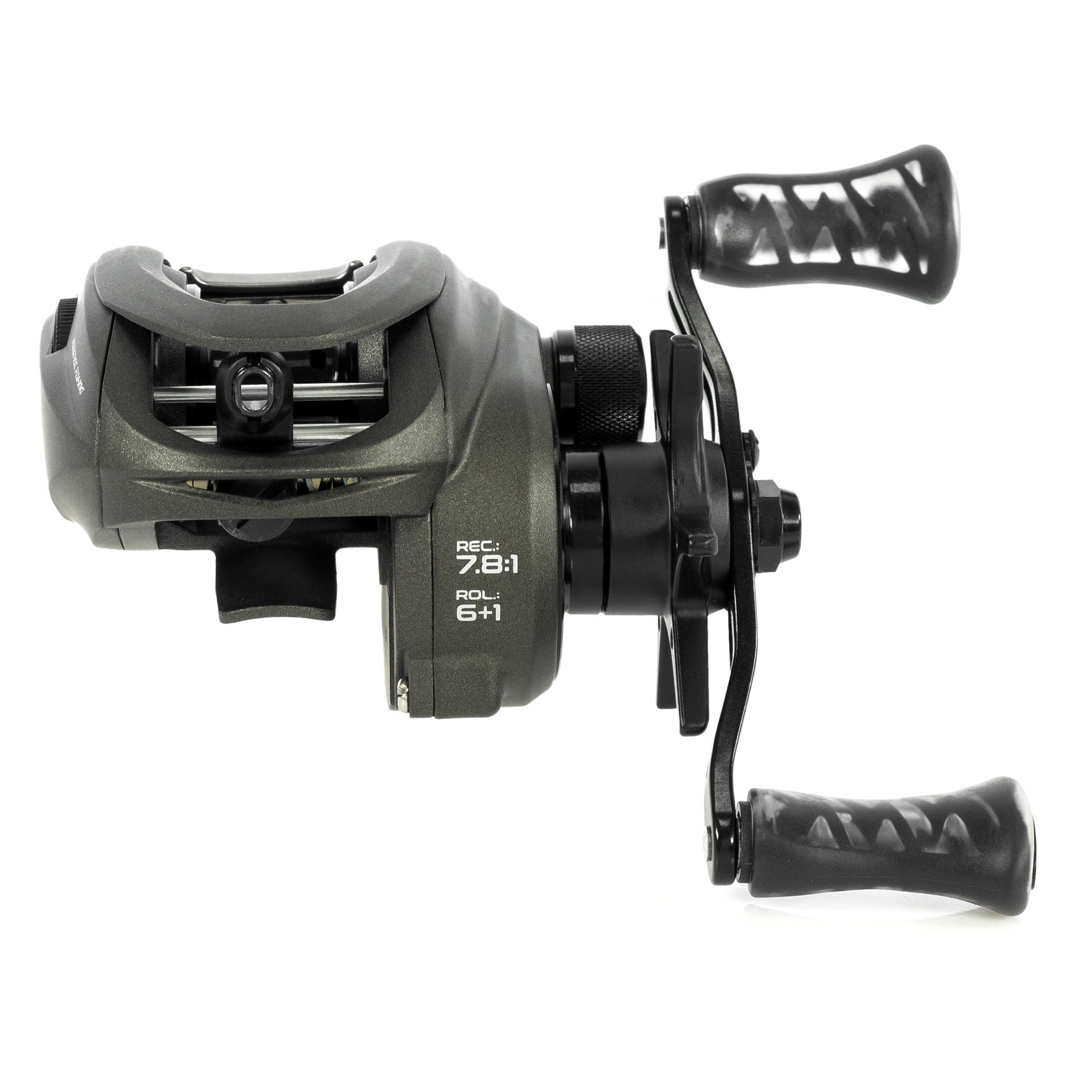 Carretilha Albatroz Onix Black Preta Manivela Esquerda - Imagem 6