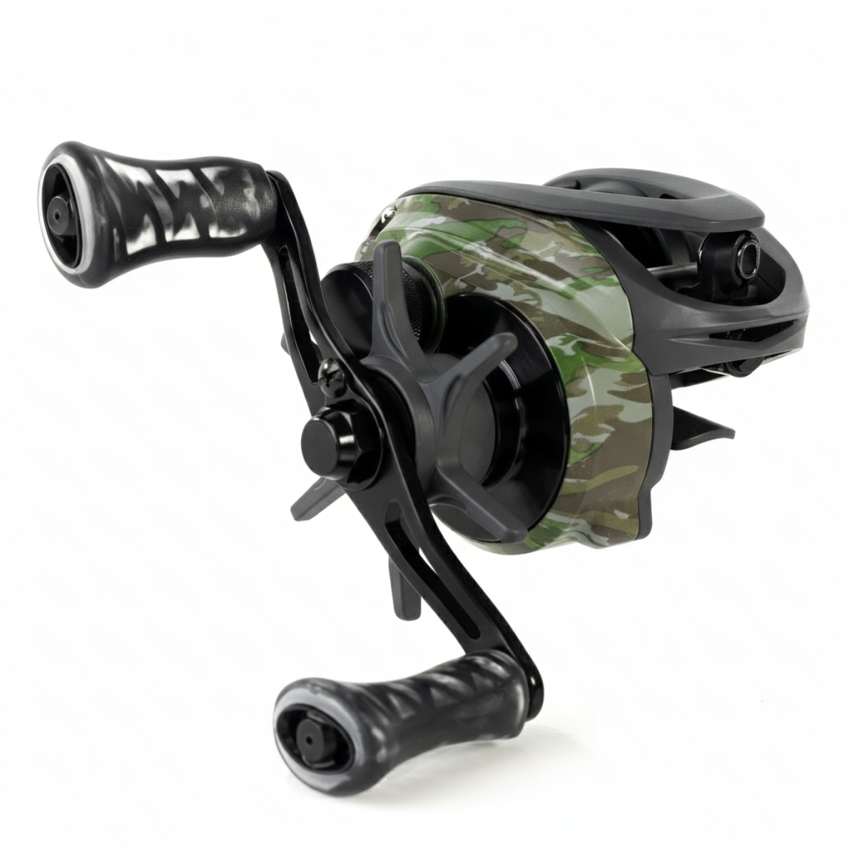 Carretilha Albatroz Onix Camuflada Camu Graphite Manivela Direita - Imagem 3