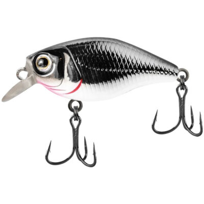 Isca Artificial Marine Mini Crank Pequena CBB12 Prateada Preta 3.8cm 4g Meia Água Tilápia Black Bass