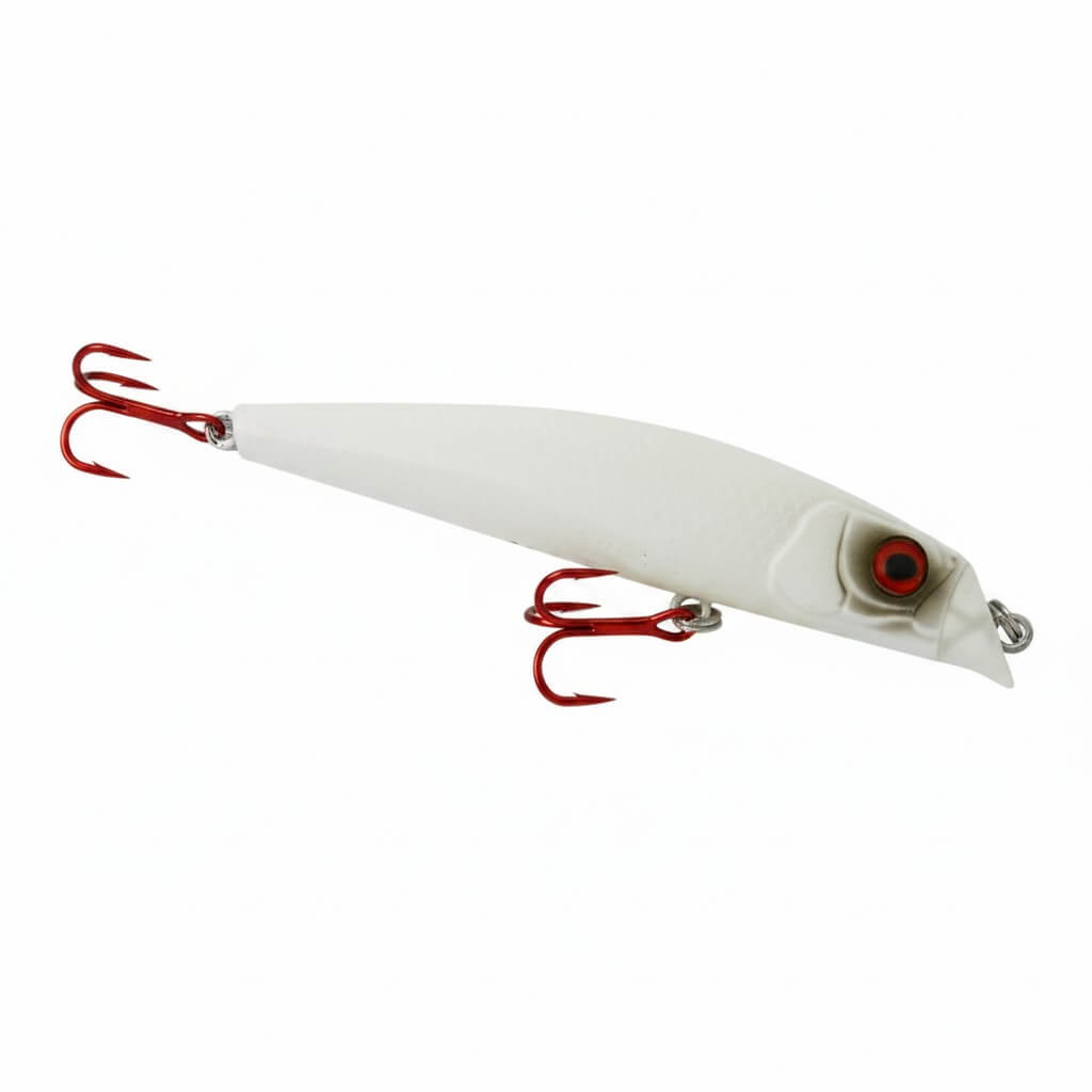 Isca Artificial Marine Rei do Rio 80 Branca 8cm 8,5g Meia Água Rasa Cor N07