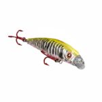 Isca Artificial Marine Rei do Rio 80 Listrada Amarela Prateada Rosa 8cm 8,5g Meia Água Rasa Cor N03