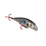 Isca Artificial Marine Rei do Rio 80 Listrada Prateada Pinta Azul 8cm 8,5g Meia Água Rasa Cor N01