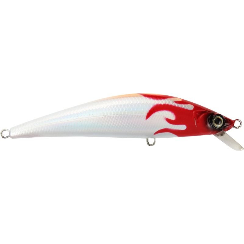 Isca Artificial Marine Inna 90 Pro Tuned Branca com Cabeça Vermelha 9cm 16g Meia Água Floating Cor 02