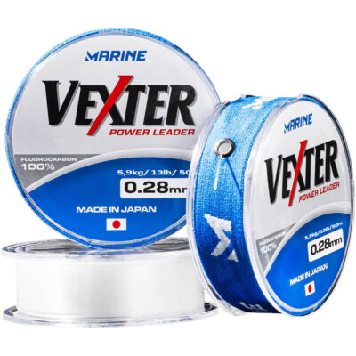 Linha Fluorcarbono Vexter Power Leader 0.28mm 13lb 5,9kg 50m MarineSports 100% Fluorcarbon Japan