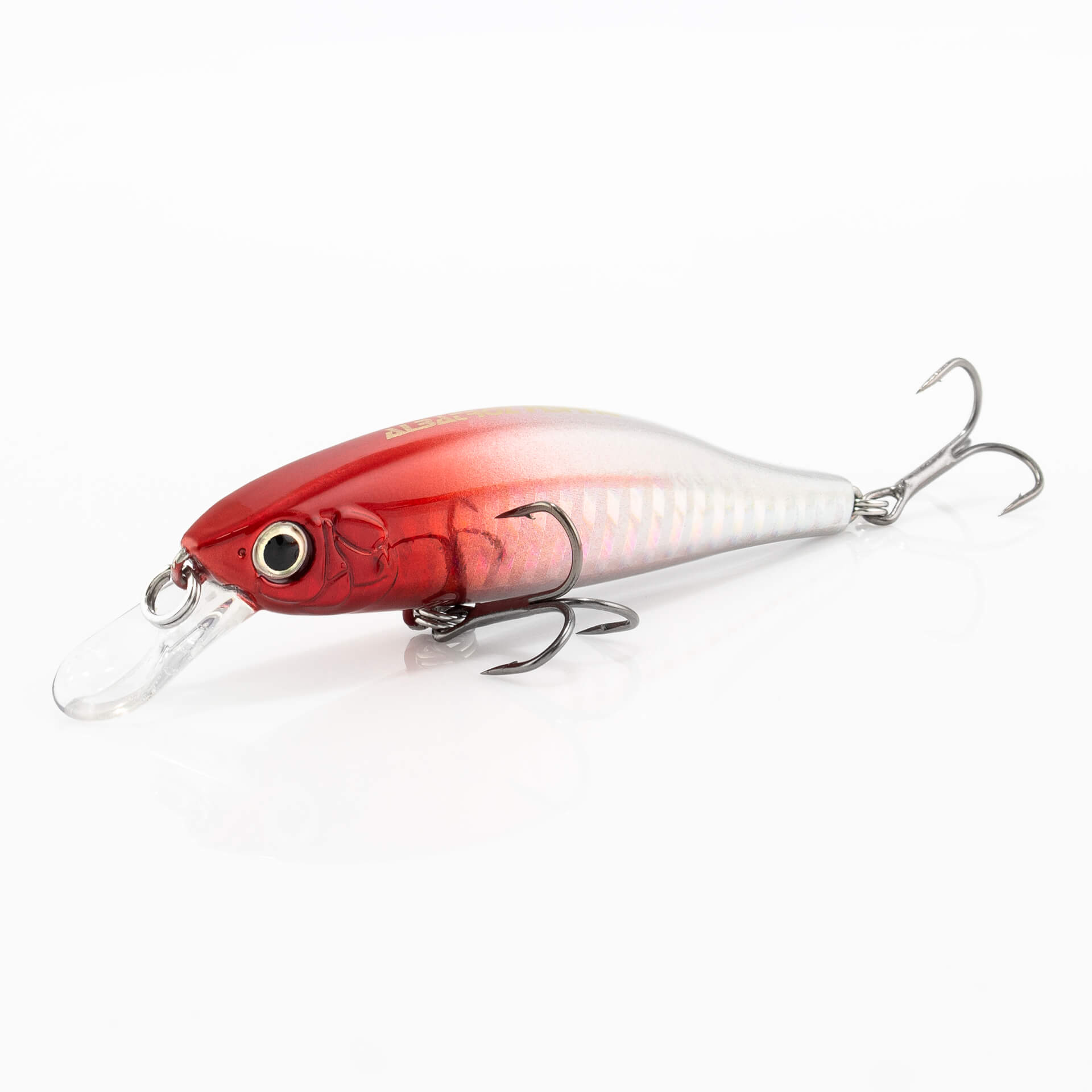 Isca Artificial Albatroz GT Minnow 80 SK Cabeça Vermelha Prateada 4cm 2,7g Cor 1140
