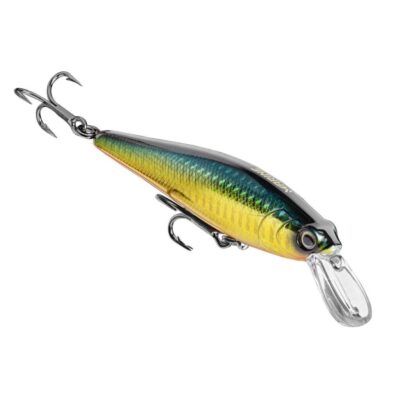 Isca Artificial Marine Shiner King 100MR Dourada Verde 10cm 17g Meia Água Barbela Curta Cor BGO