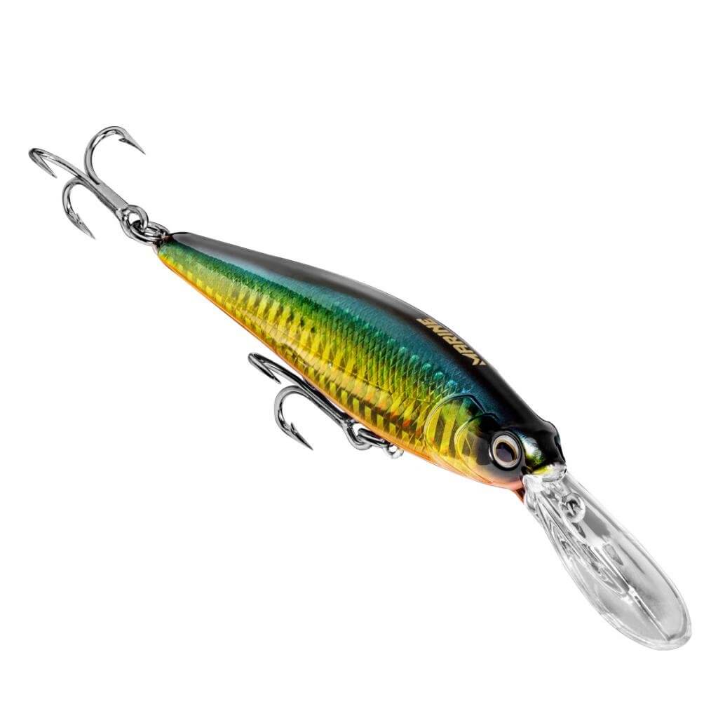 Isca Artificial Marine Shiner King 100DR Dourada Verde 10cm 17g Meia Água Barbela Longa Cor BGO