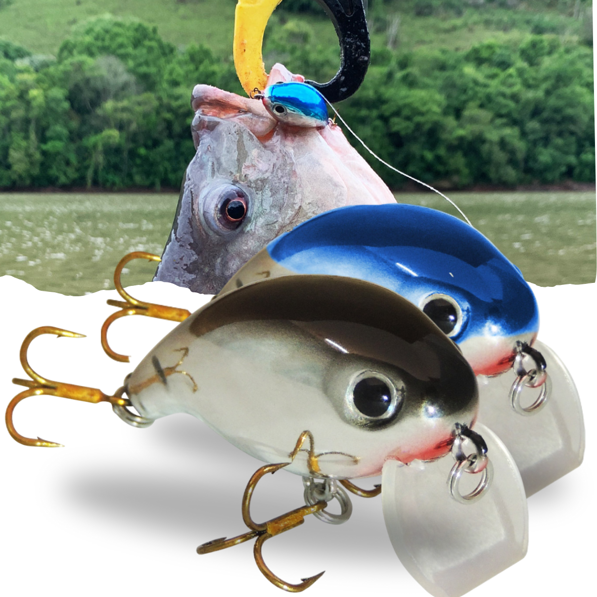 Isca Artificial Firezinha Prateada/Preta de Superfície 3.8cm 4,1g para Tilápia Black Bass Firefish - Imagem 2