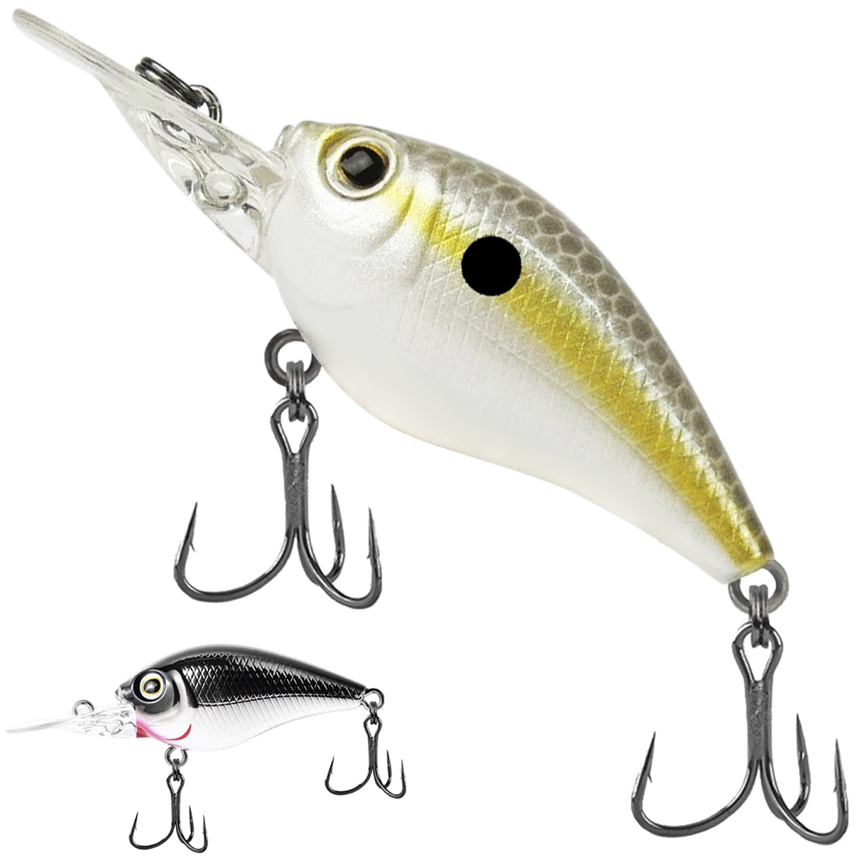 Isca Artificial Marine Beat Crank 45MR 11 Lambari Pinta Preta 4.5cm 6.8g Barbeluda Para Tilápia - Imagem 5