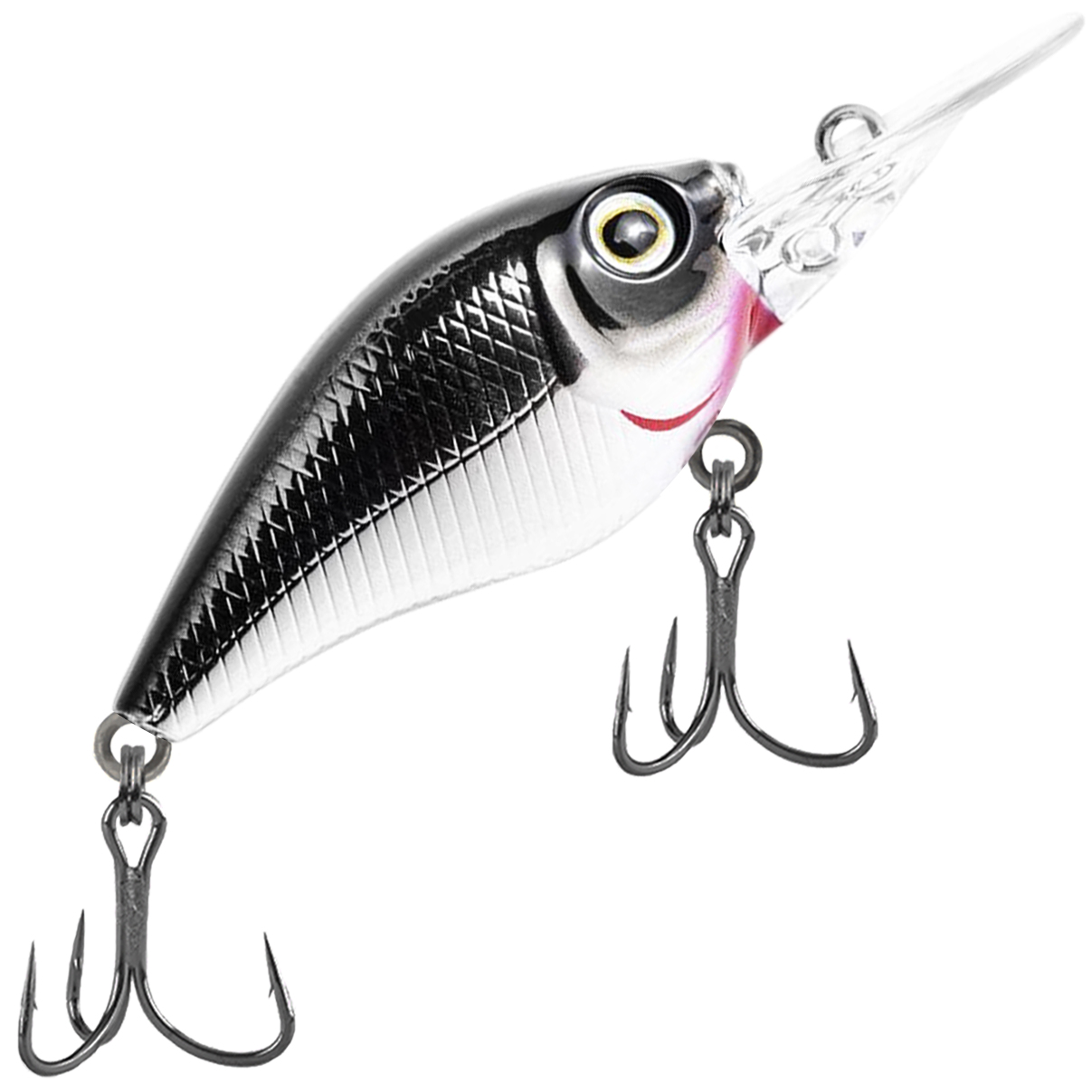 Isca Artificial Marine Beat Crank 45MR CBB12 Prateada 4.5cm 6.8g Barbeluda Para Tilápia Black Bass