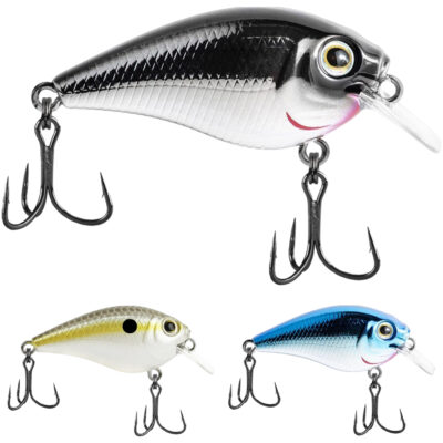 Isca Artificial Marine Beat Crank 45SR CBB12 Prateada 4.5cm 6.3g Meia Água Para Tilápia Black Bass – 01