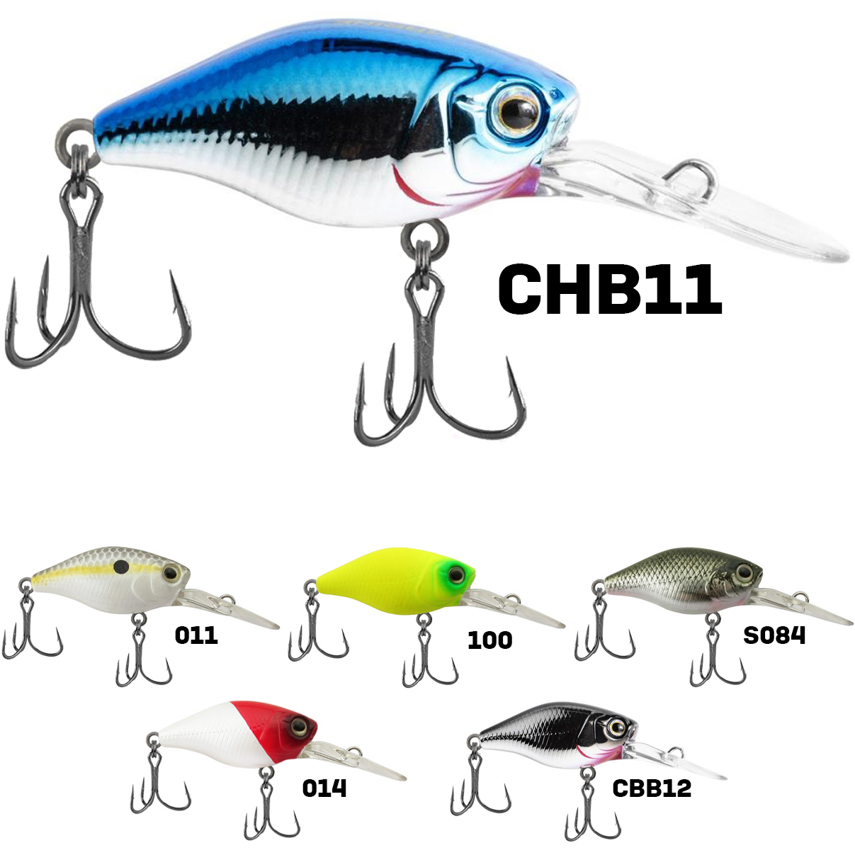 Isca Artificial Marine Mini Crank DEEP CHB11 Azul Prateada 3.8cm 4,3g Barbeluda Para Tilápia Bass - Imagem 2