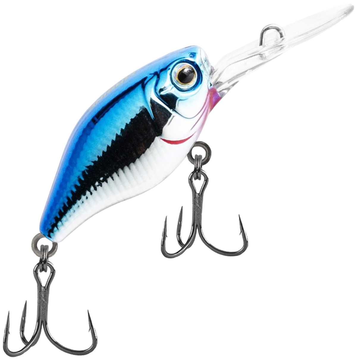 Isca Artificial Marine Mini Crank DEEP CHB11 Azul Prateada 3.8cm 4,3g Barbeluda Para Tilápia Bass - Imagem 4