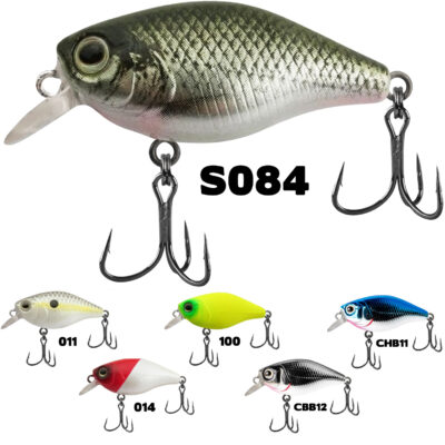 Isca Artificial Marine Mini Crank S084 Cinza 3.8cm 4g Meia Água Pequena Para Tilápia Black Bass – 02