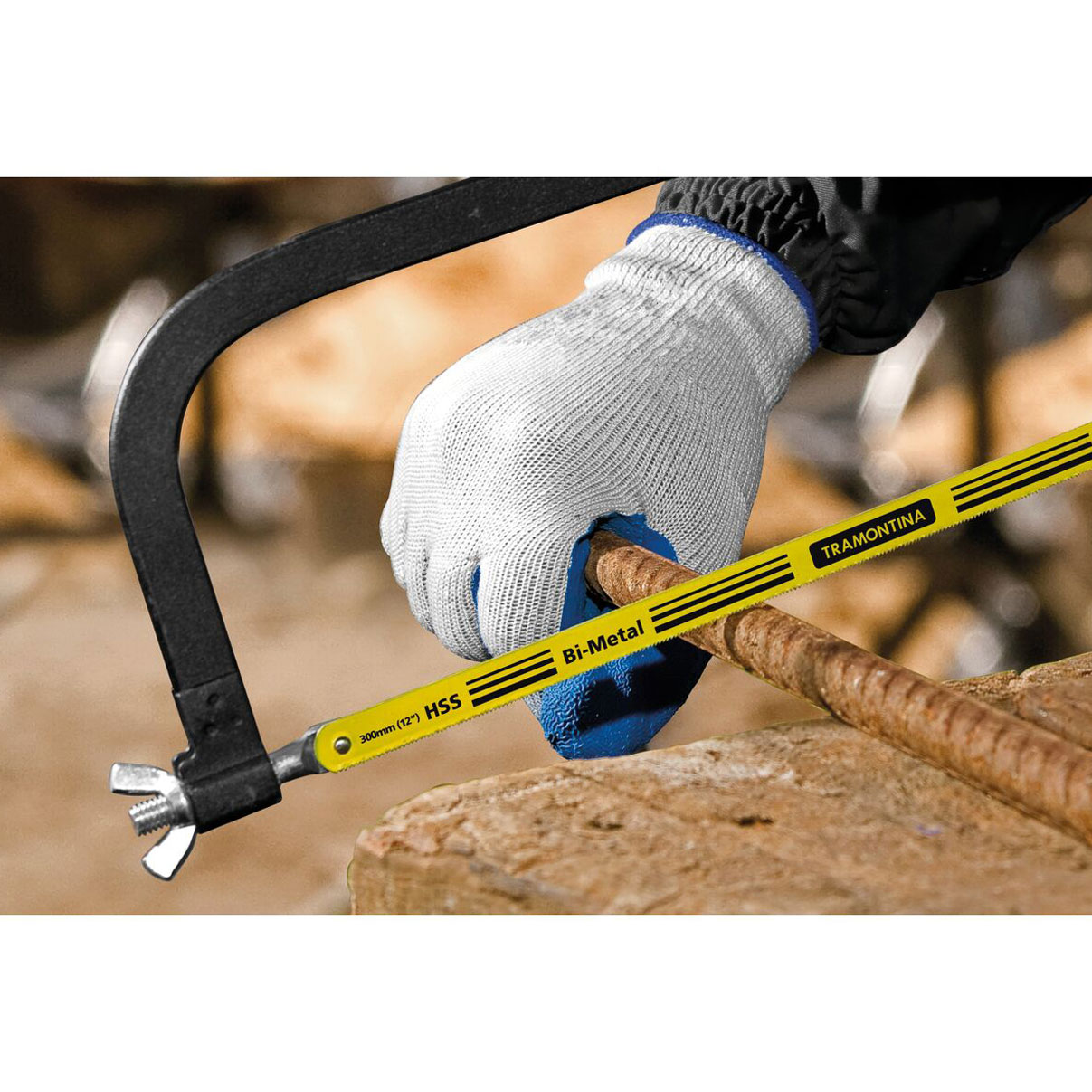 Arco de Serra Ferro Tramontina 12" com Serrinha 30cm para Serrar Metais Metal Aço Alumínio Cano - Imagem 5