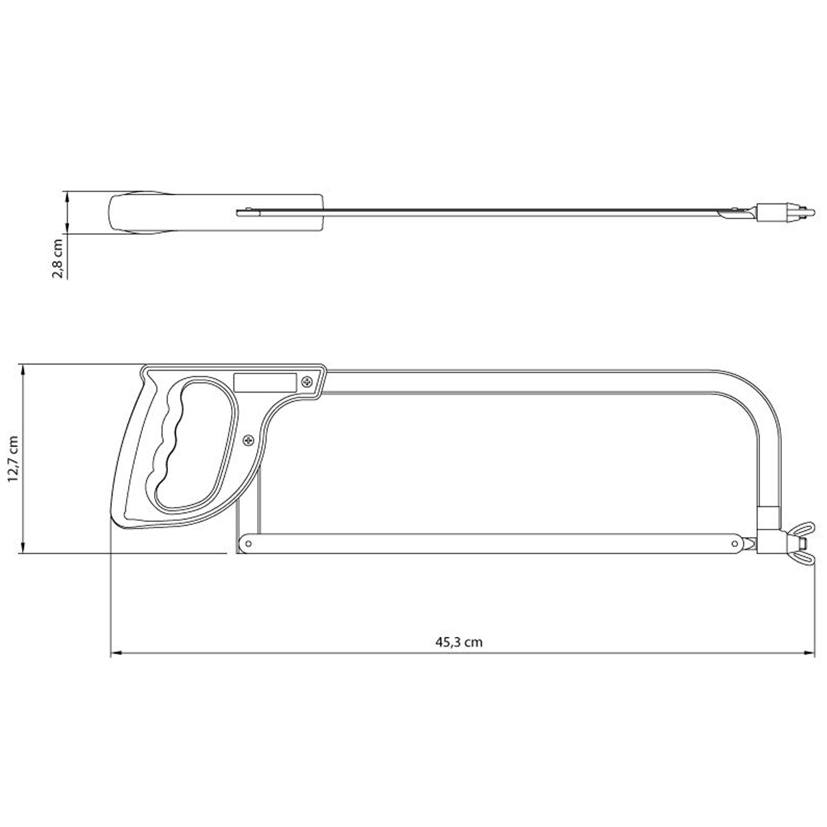 Arco de Serra Ferro Tramontina 12" com Serrinha 30cm para Serrar Metais Metal Aço Alumínio Cano - Imagem 9