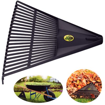 Rastelo Jardim Tramontina 54cm Vassoura Plástica Preta 22 Dentes Restel para Jardinagem Sem Cabo
