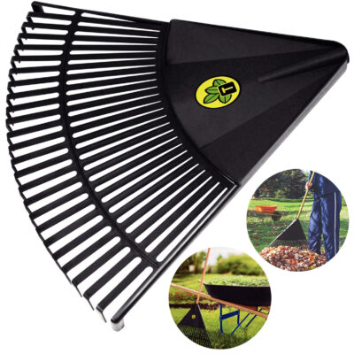 Rastelo Jardim Tramontina 60,8cm Vassoura Plástica Preta 26 Dentes Restel para Jardinagem Sem Cabo