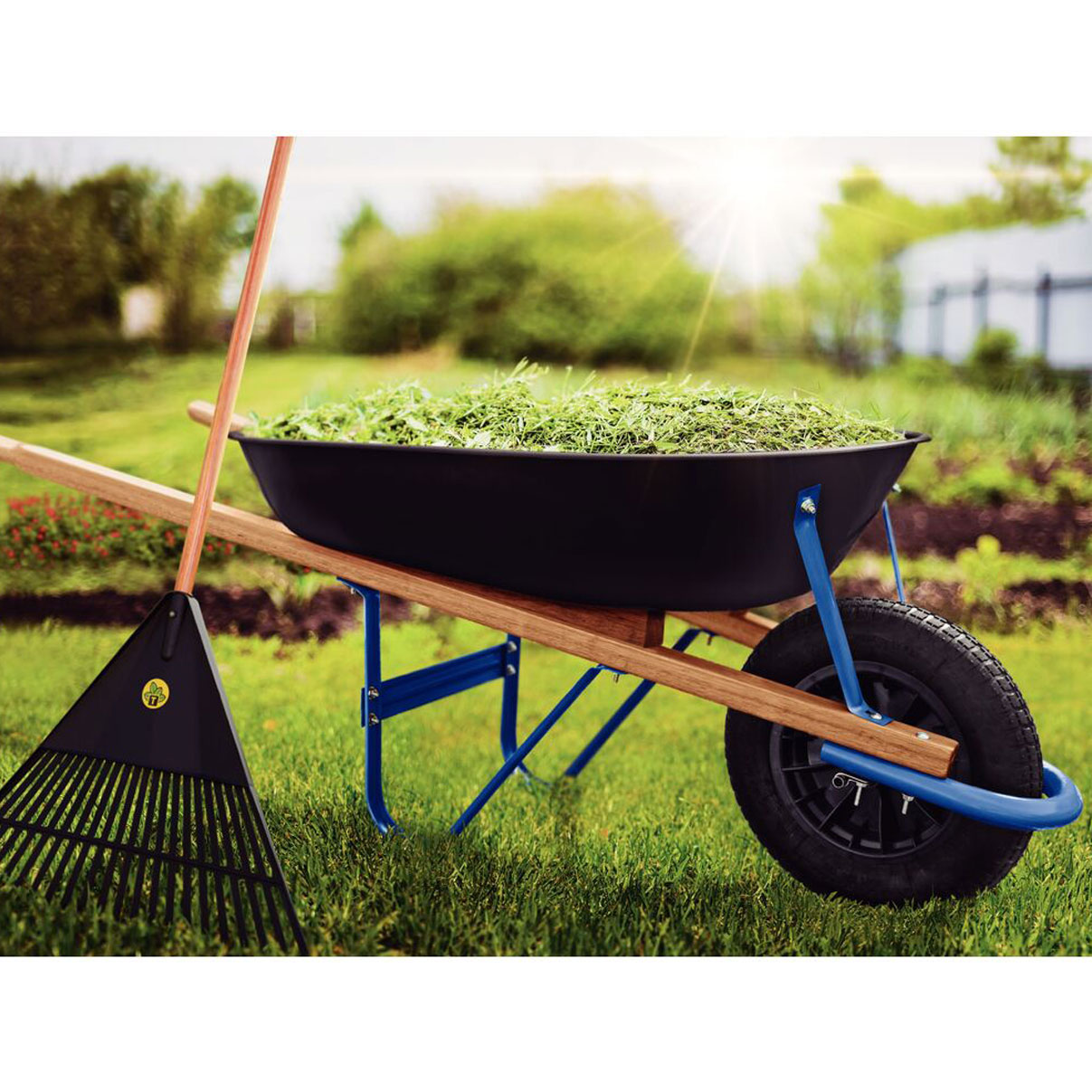 Rastelo Jardim Tramontina 60,8cm Vassoura Plástica Preta 26 Dentes Restel para Jardinagem Sem Cabo - Imagem 4