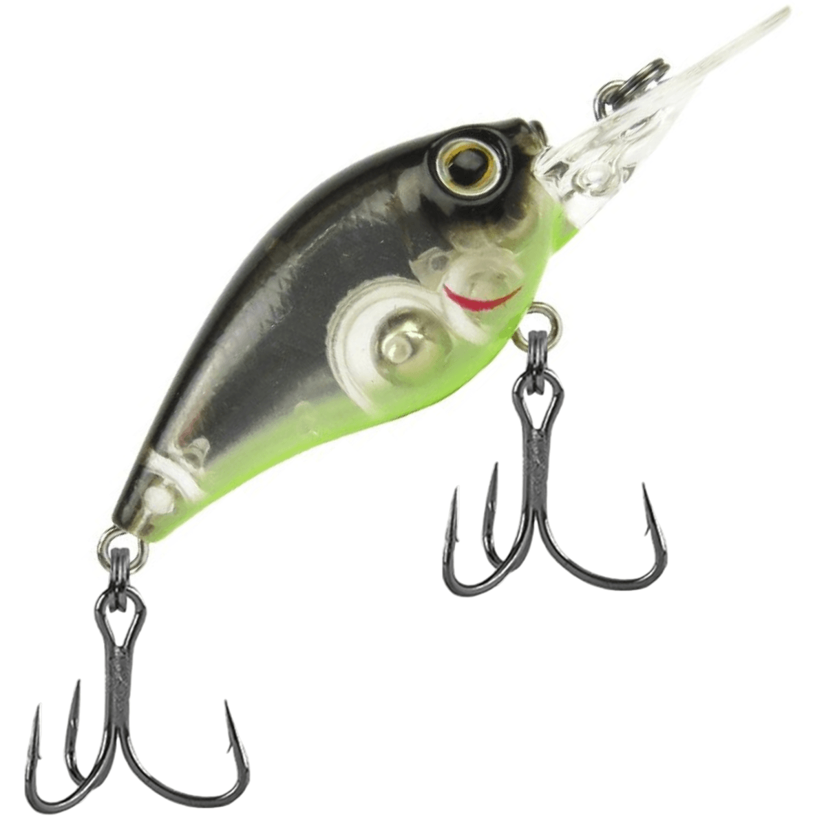 Isca Artificial Marine Beat Crank 45MR Z38G Transparente Fumê Prateada Verde 4.5cm 6.8g