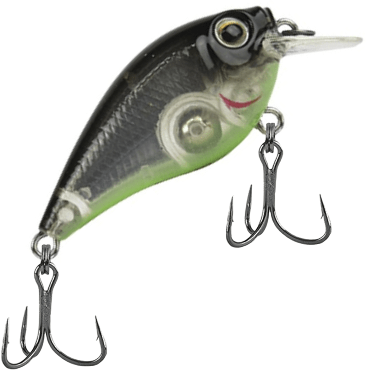 Isca Artificial Marine Beat Crank 45SR Z38G Transparente Fumê Prateada Verde 4.5cm 6.3g
