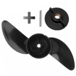 KIT Hélice 2 pás + Pino + Porca para Motor Elétrico Marine Phantom 34lb