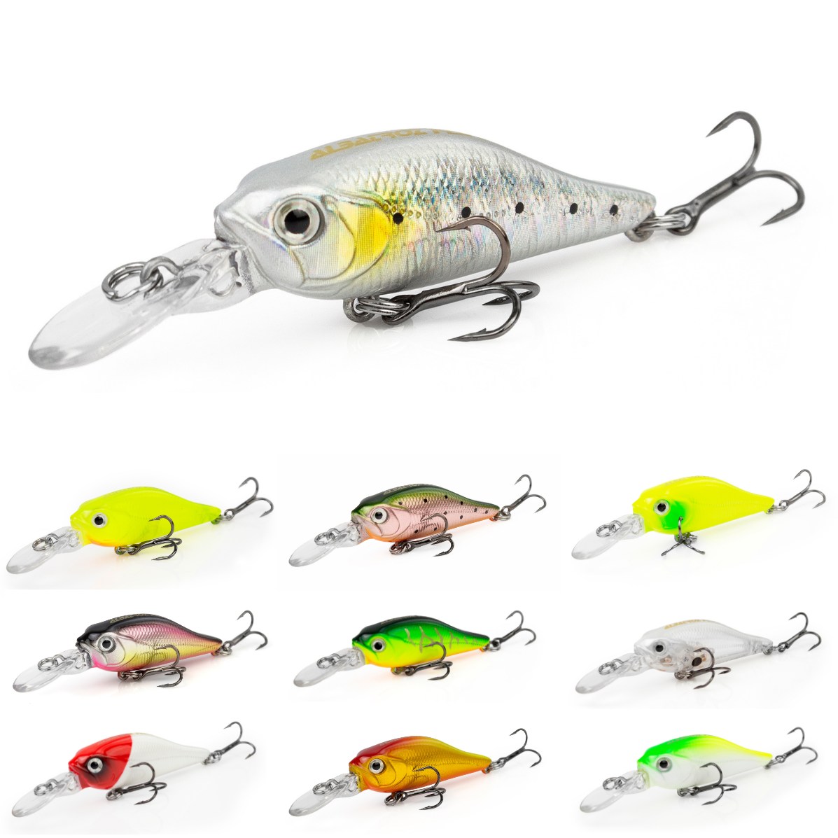 Isca Artificial Albatroz Willy Shad 4cm 2,5g - Cor 08 Prateada Dourada - Imagem 2
