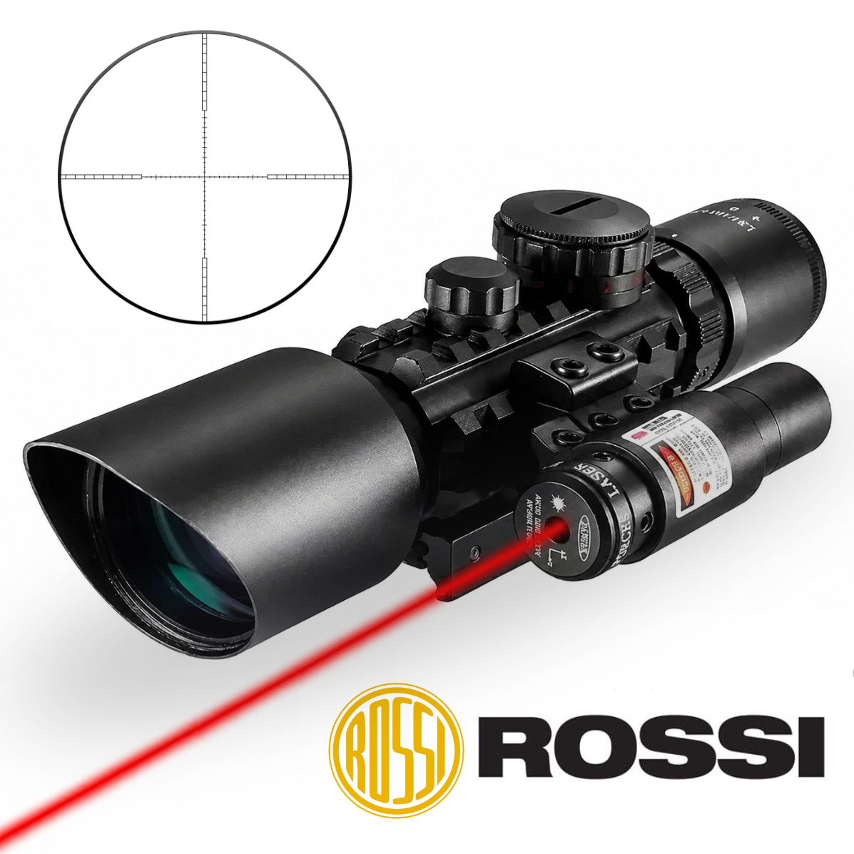 Luneta ROSSI 3-10X42EGC Laser RIS - Imagem 2