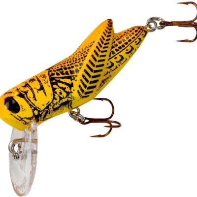 Isca Artificial REBEL Crickhopper Amarela/Preta Gafanhoto/Grilo F7396 Pequena 3,8cm para Tilápia