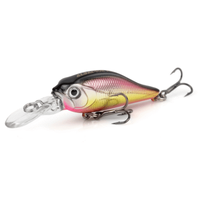 Isca Artificial Albatroz Willy Shad 4cm 2,5g - Cor 10 Preta Rosa Prateada Dourada