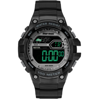 Relógio Masculino Mormaii Wave Preto Digital Sport À Prova D'água 10ATM 100m Esportivo MO3480AD/8C