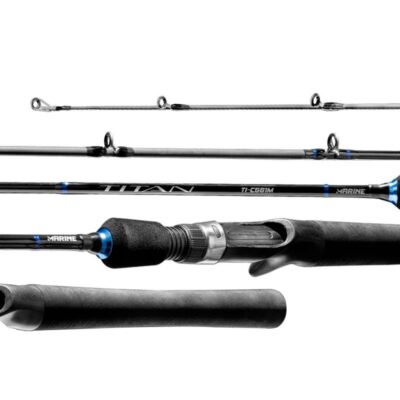 Vara para Carretilha Marine Sports TITAN TI-C601M 1,83m 12-25lb Carbono Sólido Passadores Fuji