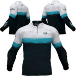 Camisa de Pesca Presa Viva PV 06 (GG) Proteção Solar FPS 30+ PSVA Dry Favo Micro Branca Azul Manga Longa