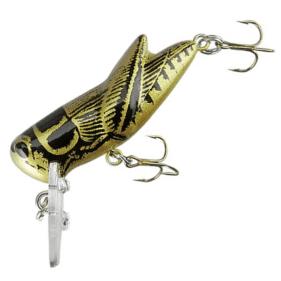 Isca Artificial REBEL Crickhopper Dourada/Preta Gafanhoto/Grilo F7395 Pequena 3,8cm para Tilápia