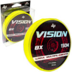 Linha de Pesca Multifilamento Vision 8X Albatroz Fishing 150 Metros 0,16mm Diâmetro 20 Libras Amarelo Yellow
