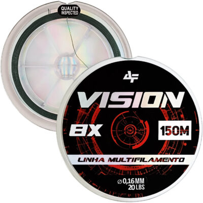 Linha de Pesca Multifilamento Vision 8X Albatroz Fishing 150 Metros 0,16mm Diâmetro 20 Libras Verde Dark Green