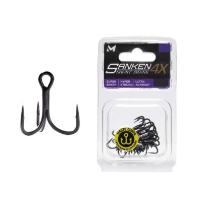 Anzol Garatéia Marine Sanken Short Shank 4x Tamanho 1 (8un.)