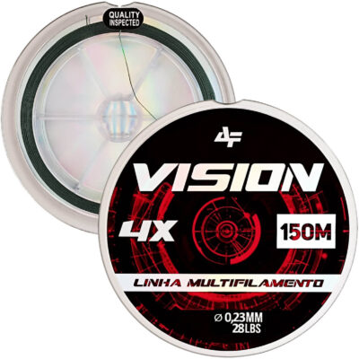 Linha de Pesca Multifilamento Vision 4X Albatroz Fishing 150 Metros 0,23mm Diâmetro 28 Libras Verde Dark Green