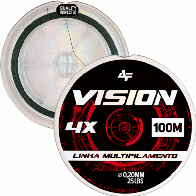 Linha Multifilamento 4X Albatroz Vision X4 Pesca 0,20mm 25lbs Verde Musgo 100 metros