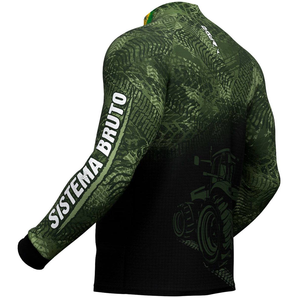 Camisa Presa Viva Agro 03 (G) Sistema Bruto Proteção Solar UV50+ Dry Flex com Elastano Verde Brasil - Imagem 3