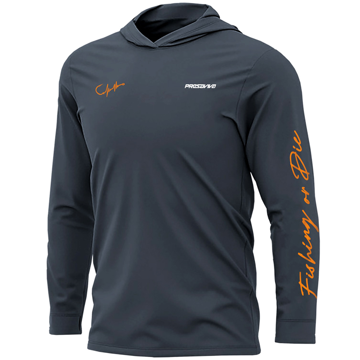 Camisa de Pesca com Capuz Presa Viva Fishing or Die 12 (GG) Proteção Solar UV50+ Poliamida Cinza - Imagem 4