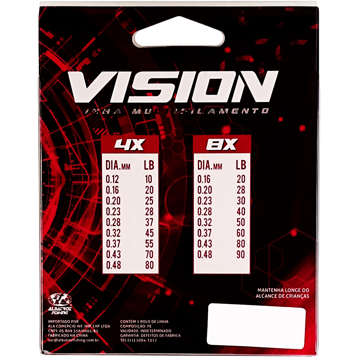 Linha de Pesca Multifilamento Vision 4X Albatroz Fishing 150 Metros 0,16mm Diâmetro 20 Libras Amarelo Yellow - Imagem 6