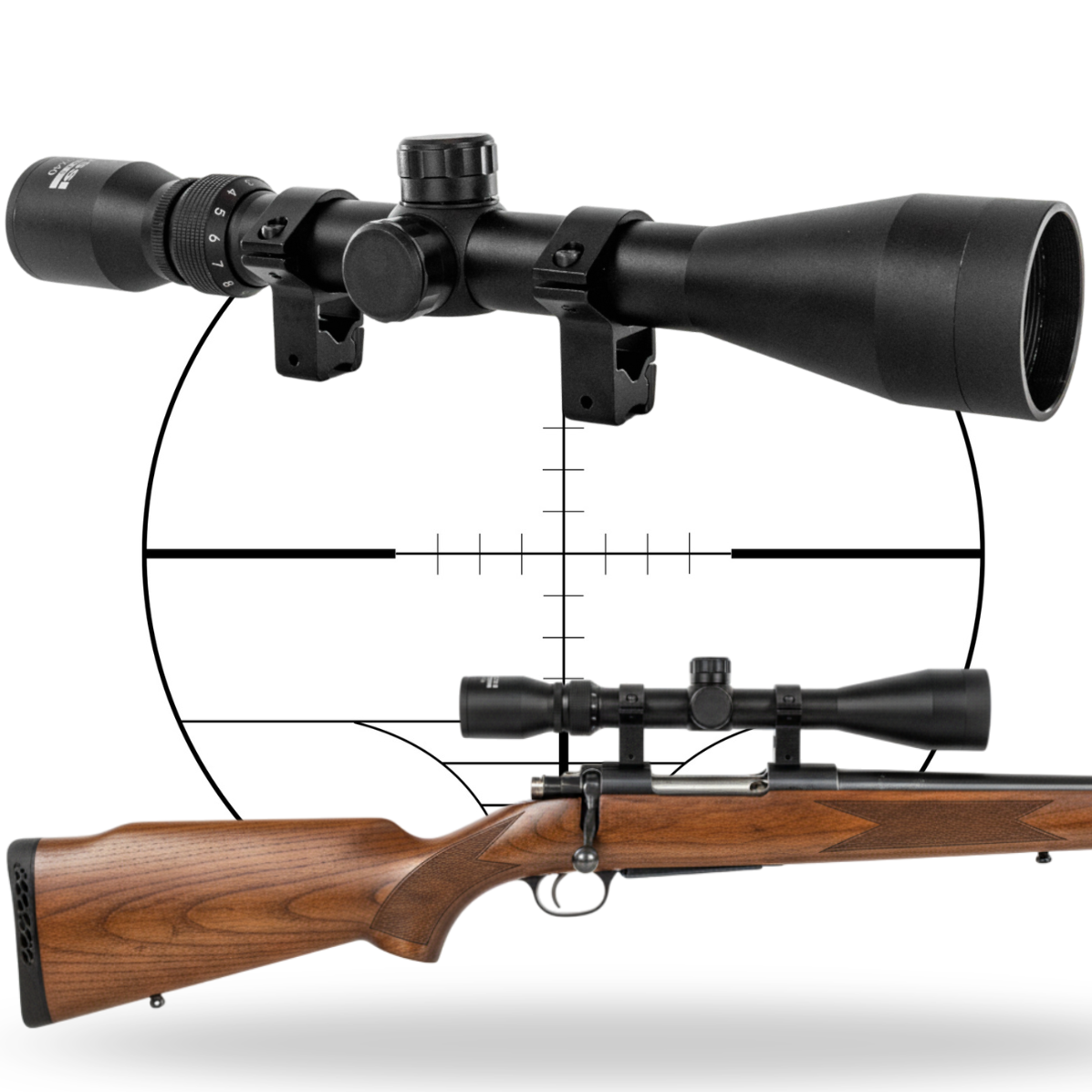 Luneta Rossi 3-9X40 Mount 22mm - Imagem 4