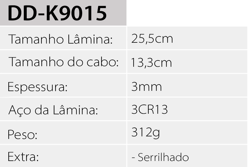 Facão Albatroz DD-K9015 Preto - Imagem 2