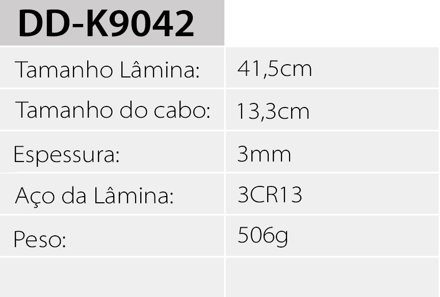 Facão Albatroz DD-K9042 Preto - Imagem 2