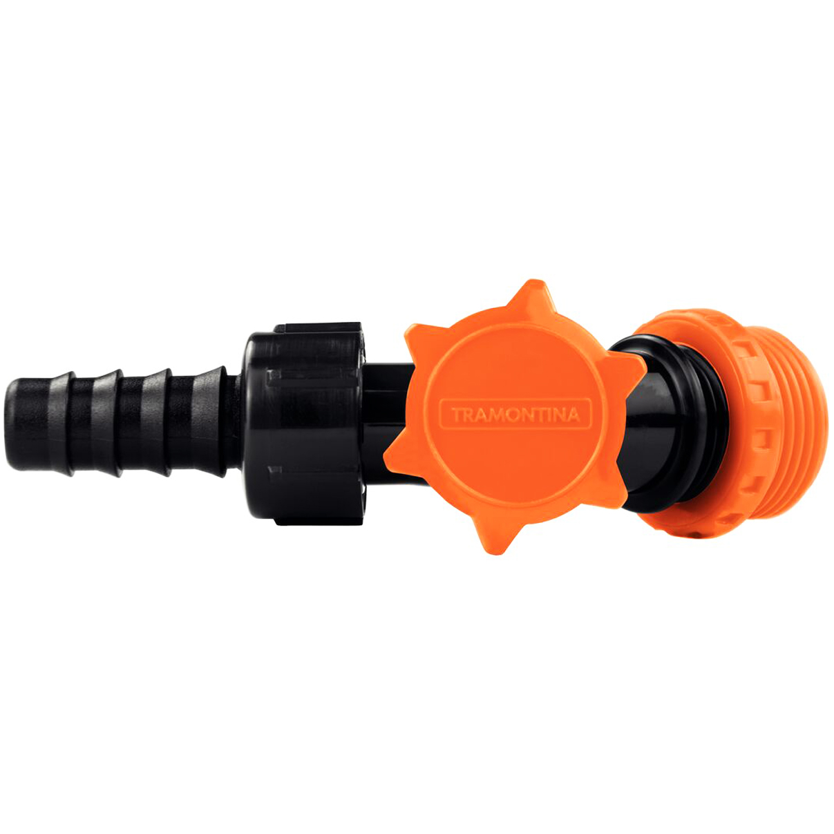 Torneira Plástica Tramontina com Redução Preto / Laranja Polipropileno Para Jardim Irrigação Lavagem - Imagem 4