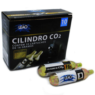 Cilindro CO2 16g Chopeira Leão Gold Sem Rosca 100% Alimentício Cartucho Cápsula Ampola - 10 un.