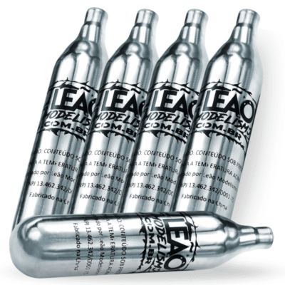 Cilindro de Co2 12g Leão Cápsula Ampola de Gás para Airsoft Paintball (Caixa com 5 unidades)