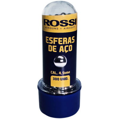 Esfera de Aço 4,5mm Rossi para Pistola de Pressão Carabina Revólver Co2 Bolinha de Metal 4.5 (300un)
